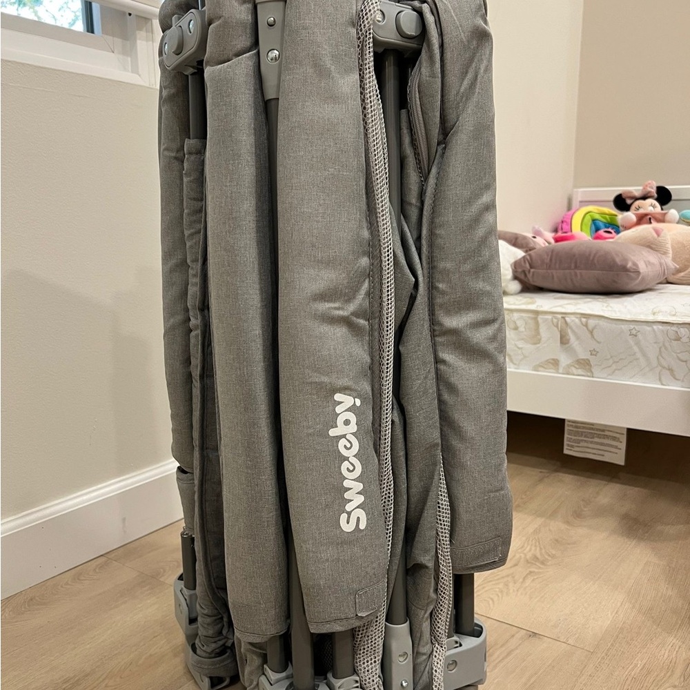 Gray Foldable Kids Playpen